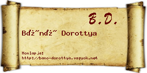 Bánó Dorottya névjegykártya